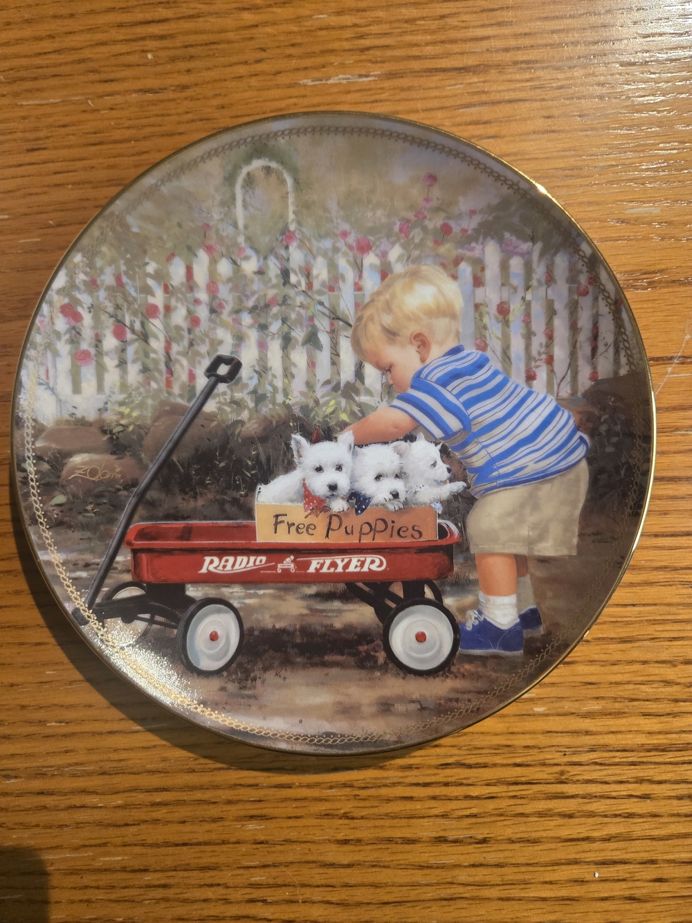 Puppy Love Collectors Plate By Donald Zolan